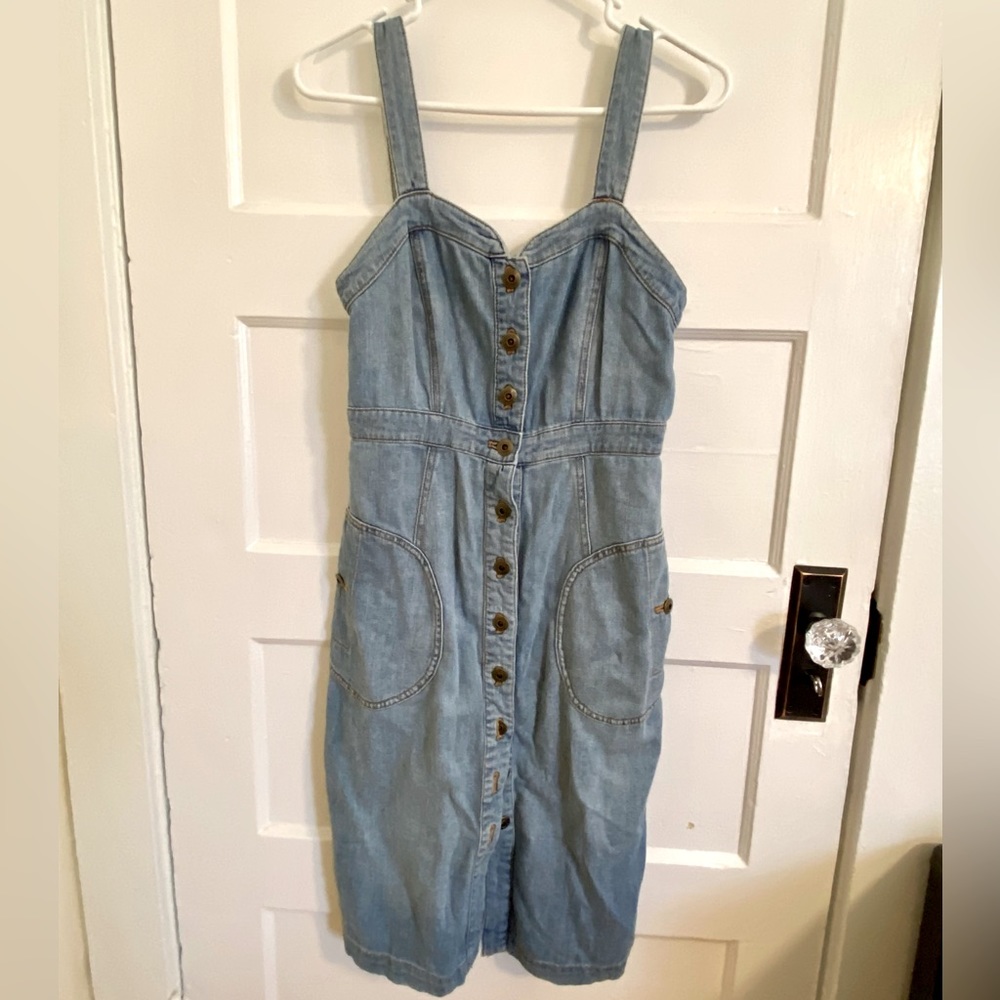 Pilcro denim midi dress, size 2